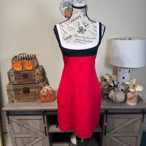 Vintage 90's Cache Color Block Body con Mini Dress Size L Sporty Y2k Retro